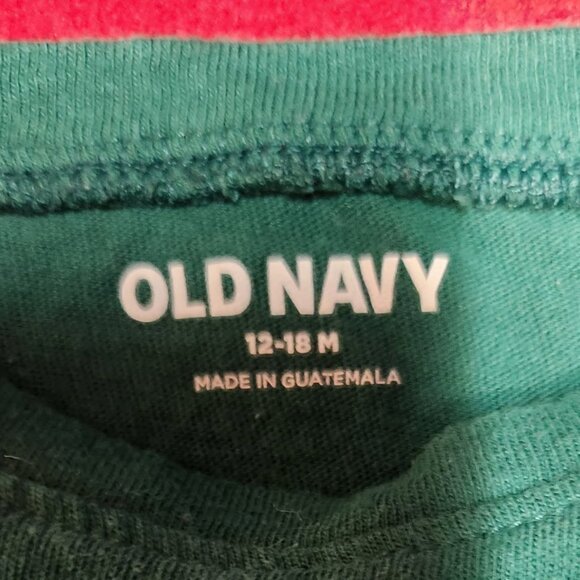 Old Navy Green Christ,as T-Shirt - Meowy Christmas - Size 12-18M - Picture 2 of 3